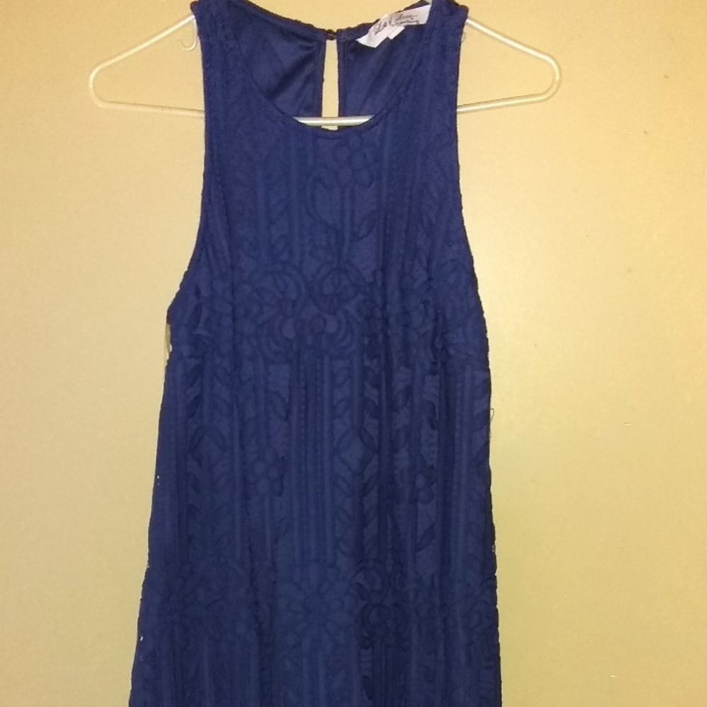 Dark blue floral dress